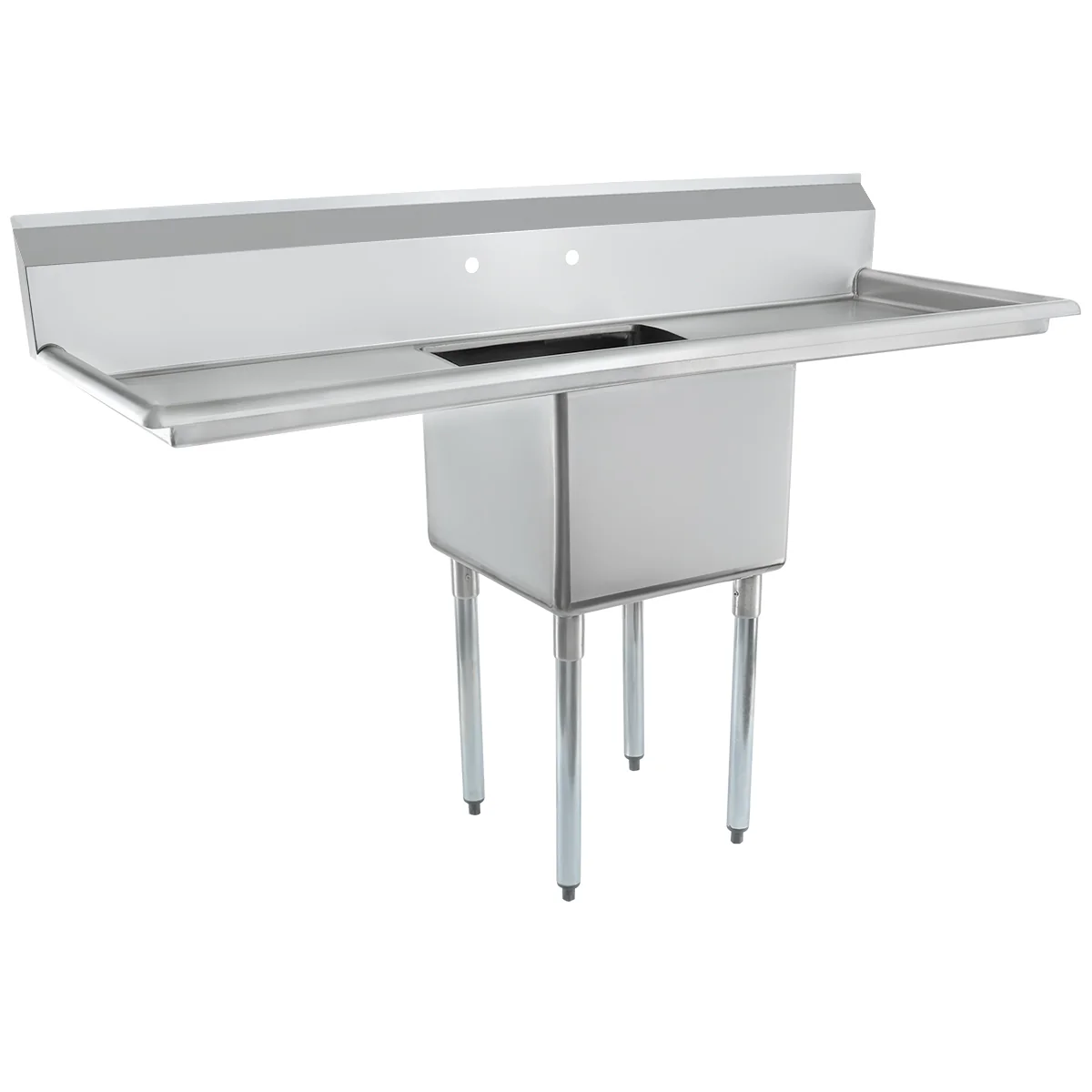 Empura Stainless ESD11818LR24 Sink 66 Inch with 2 Drainboards 18 Gauge