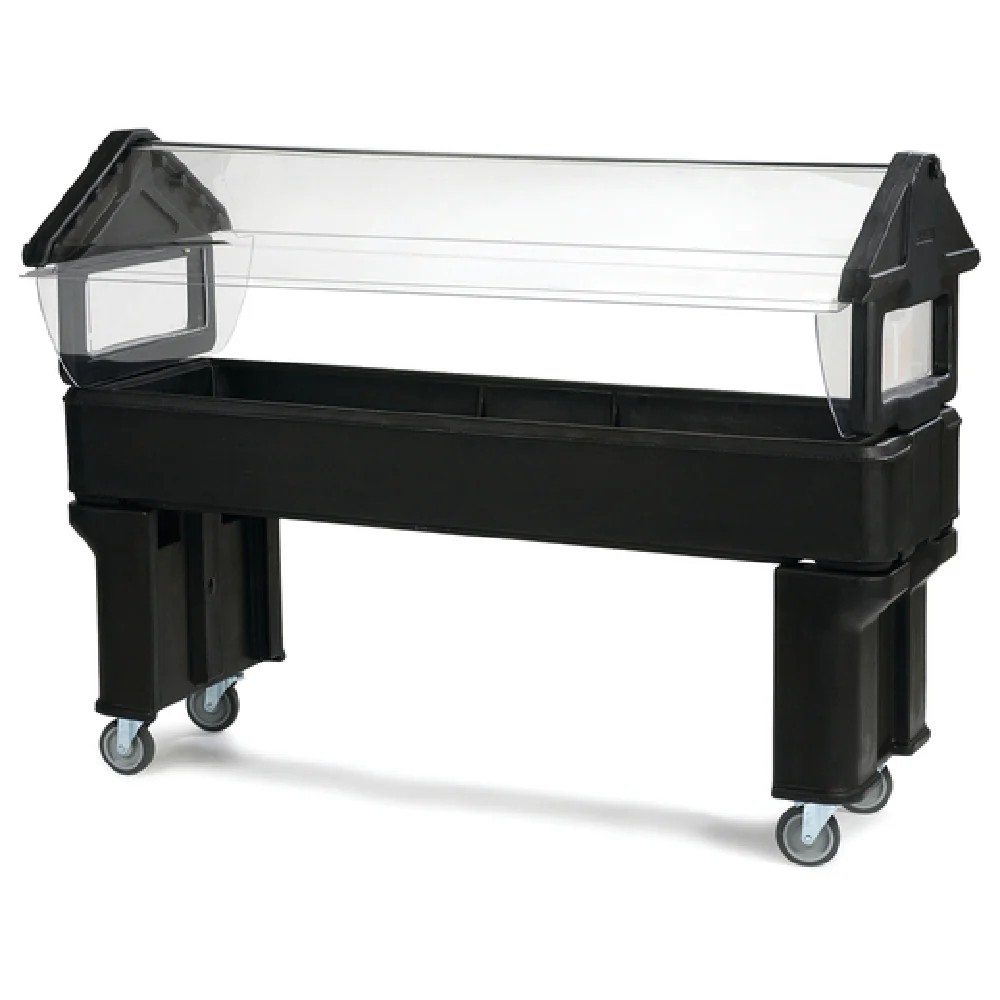 Carlisle 660603 72-1/8 Inch Ice Cooled Portable Food Bar with Acrylic Sneeze Guard