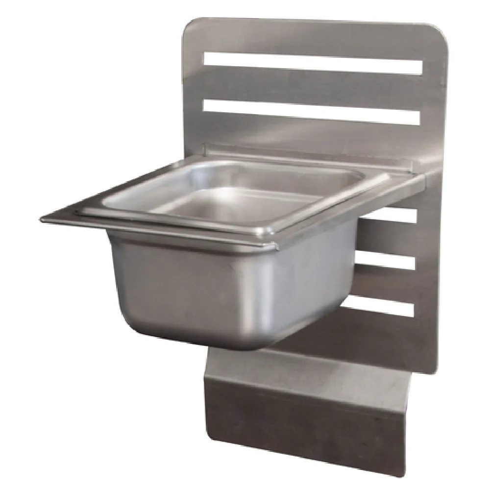 BK Resources GCP-1-6P 8-1/2 Inch Upright Shelf Stand and 1/6 Pan Holder Stainless Steel