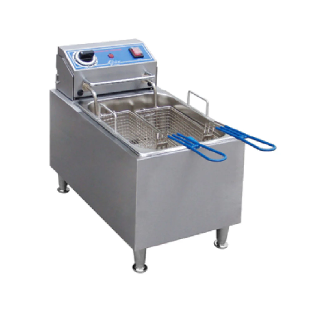 Globe PF16E 15 Inch Electric Deep Fryer with Stainless Steel Construction Globe PF16E 15 Inch Electric Deep Fryer with Stainless Steel Construction