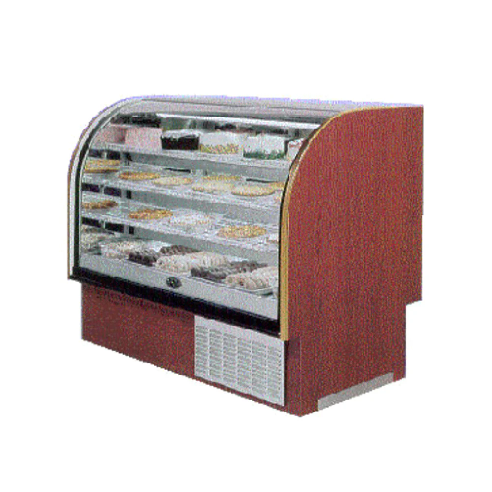 Marc Refrigeration LUBCR-77 S/C 78 Inch Lift-up Curved Glass Refrigerated Bakery Display Case