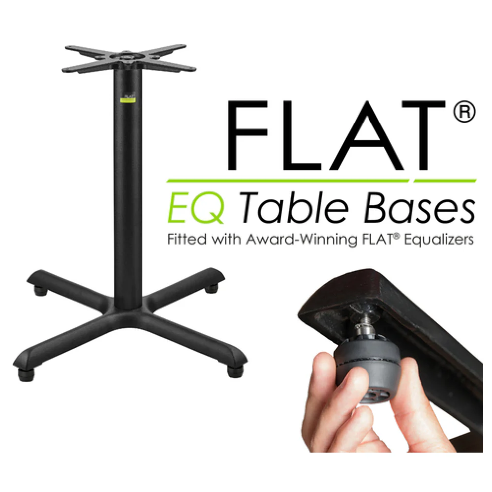 FLAT Tech CT2059 30 Inch Dining Height Cross Base Table Base Cast Iron