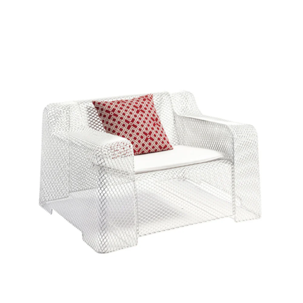 Emuamericas LLC E585 43 Inch Ivy Lounge Chair Outdoor/Indoor Extended Steel Mesh