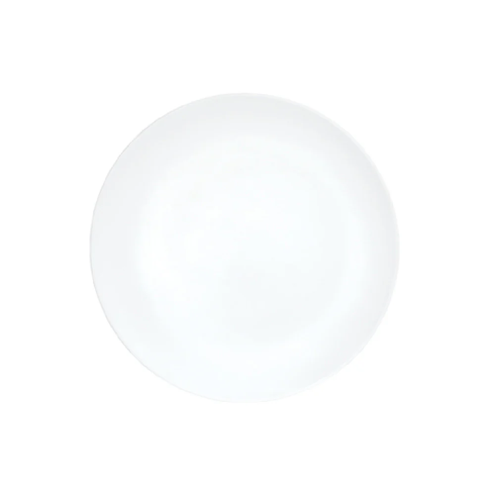 Cal Mil 22445-11-15 11 Inch Coupe Shallow Plate Round Melamine White Matte Finish