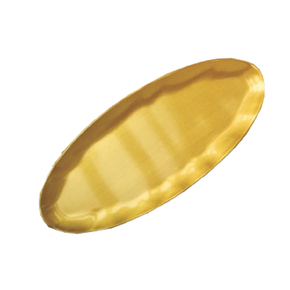 Yanco CAT-2024G 24 Inch Platter Gold Oval Melamine Dishwasher Safe