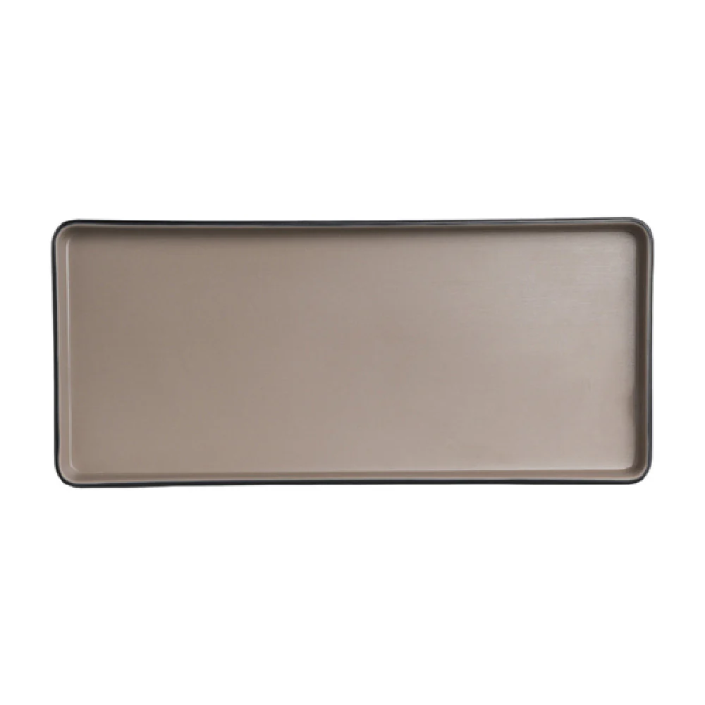 Steelite 7810JB023 11.5 Inch Rectangle Plate Tan Melamine Baja - 2 Packs