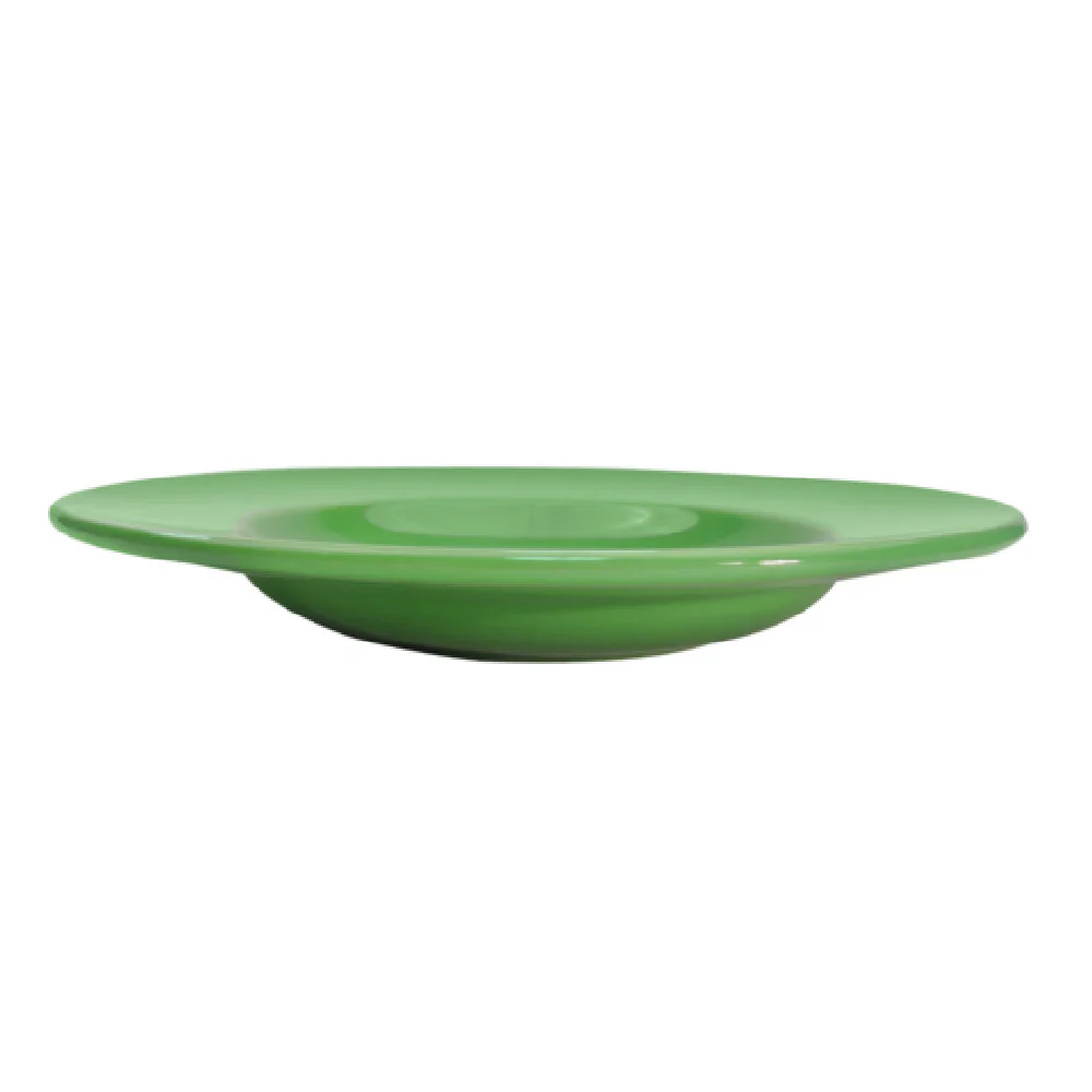 CAC China LV-120-G 12 Inch 26 oz Pasta Bowl Round Rolled Edge Ceramic Green CAC China LV-120-G 12 Inch 26 oz Pasta Bowl Round Rolled Edge Ceramic Green