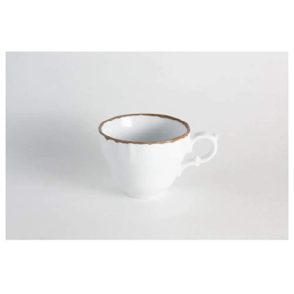 BauscherHepp 455259-380398 3.04 Oz Demitasse Cup Porcelain with Handle Caramel