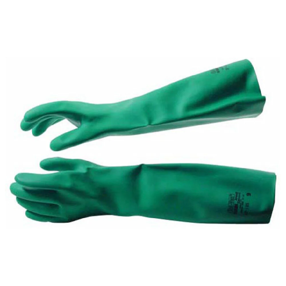 AllPoints 181545 Large 18 Inch Heavy Duty Nitrile Gloves for Chemical Protection