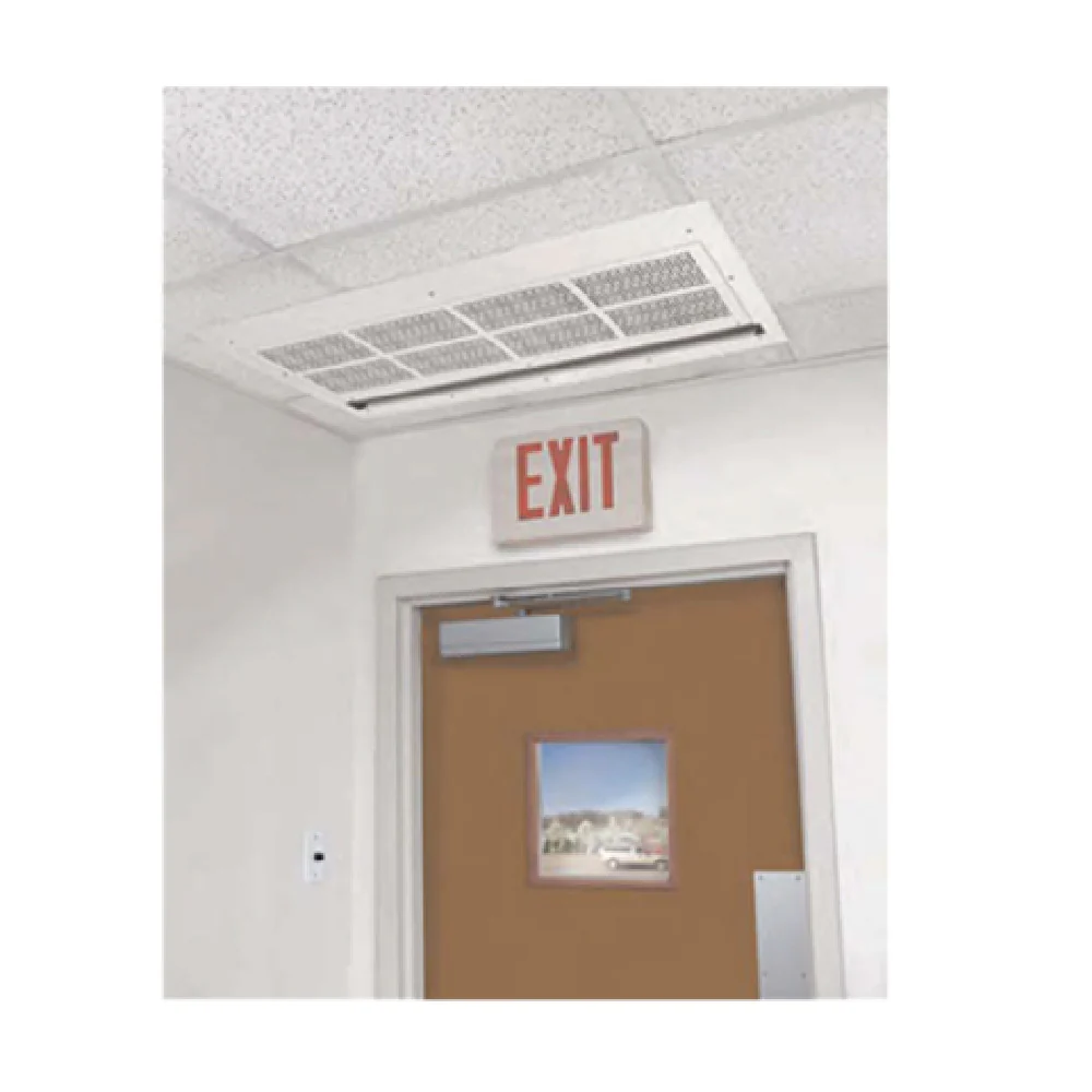Curtron S-ICM-108-3 111 Inch Air Curtain Unheated 3 Motors Galvanized Steel and White