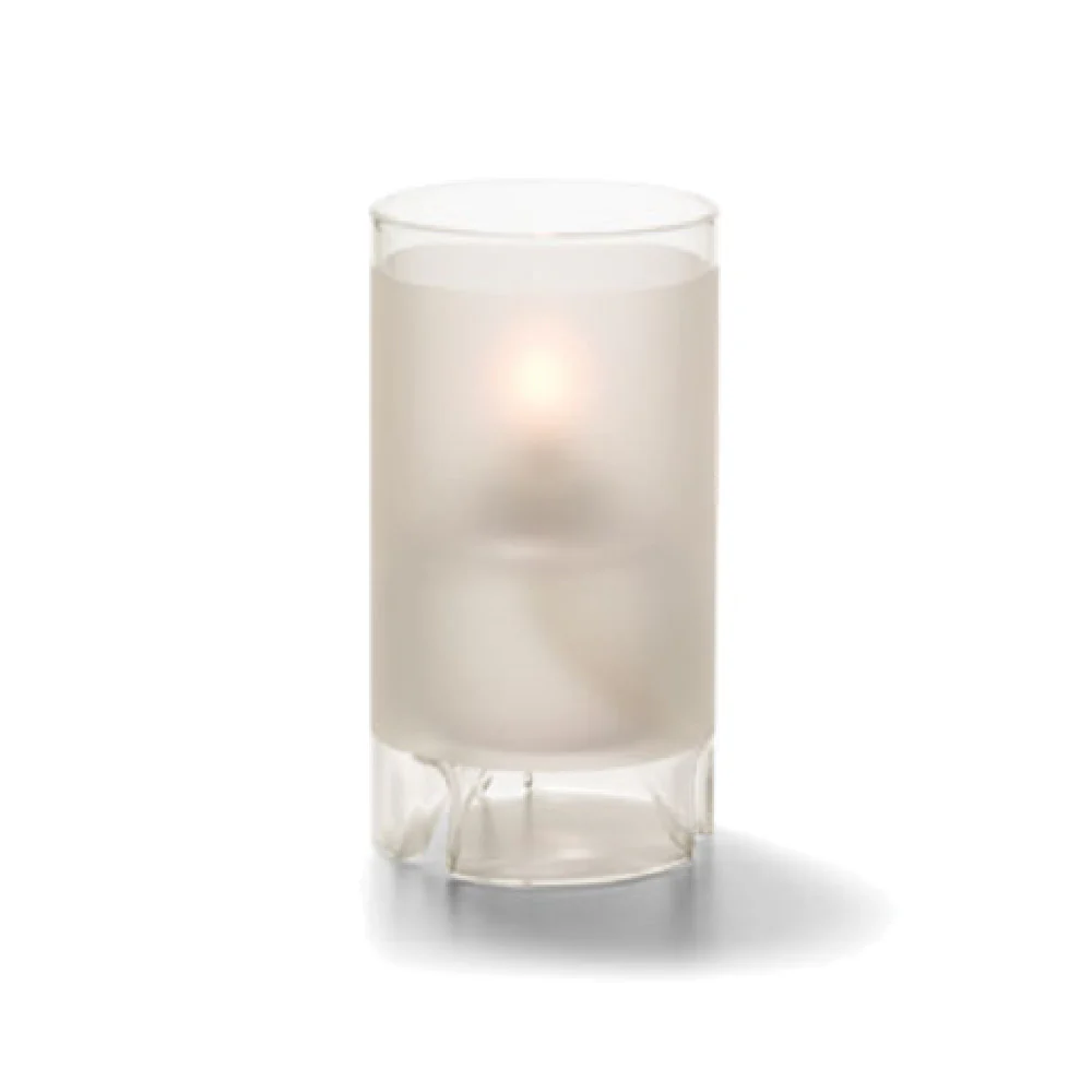 Hollowick 48000F 3 Inch Diameter Candle Lamp Satin Crystal with HD36 Fuel Cell