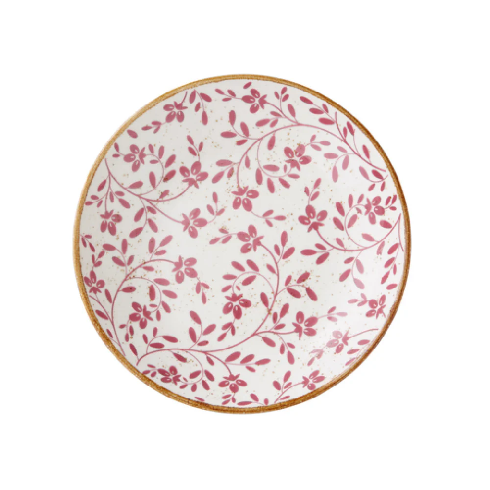 Steelite 18010570 27.0 Oz Bowl Flora Pink China Round 8.5 Inch Diameter