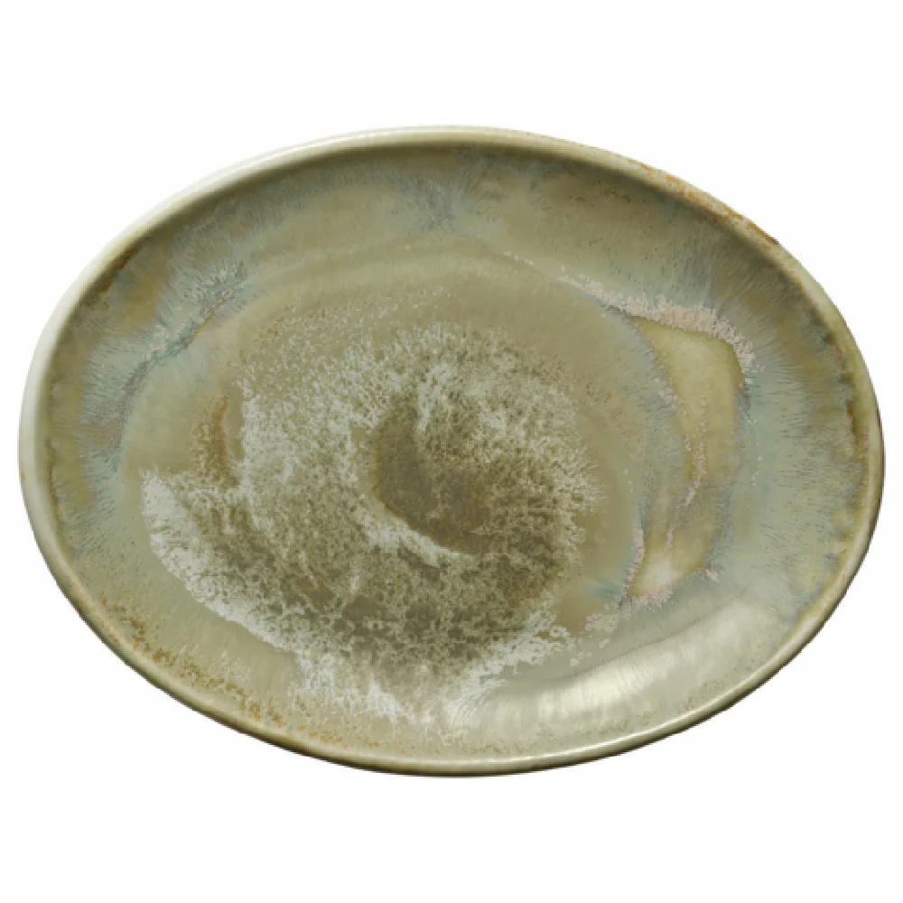 Libbey 801222541000104 10 Inch Porcelain Olive Coupe Platter Thyme Colored