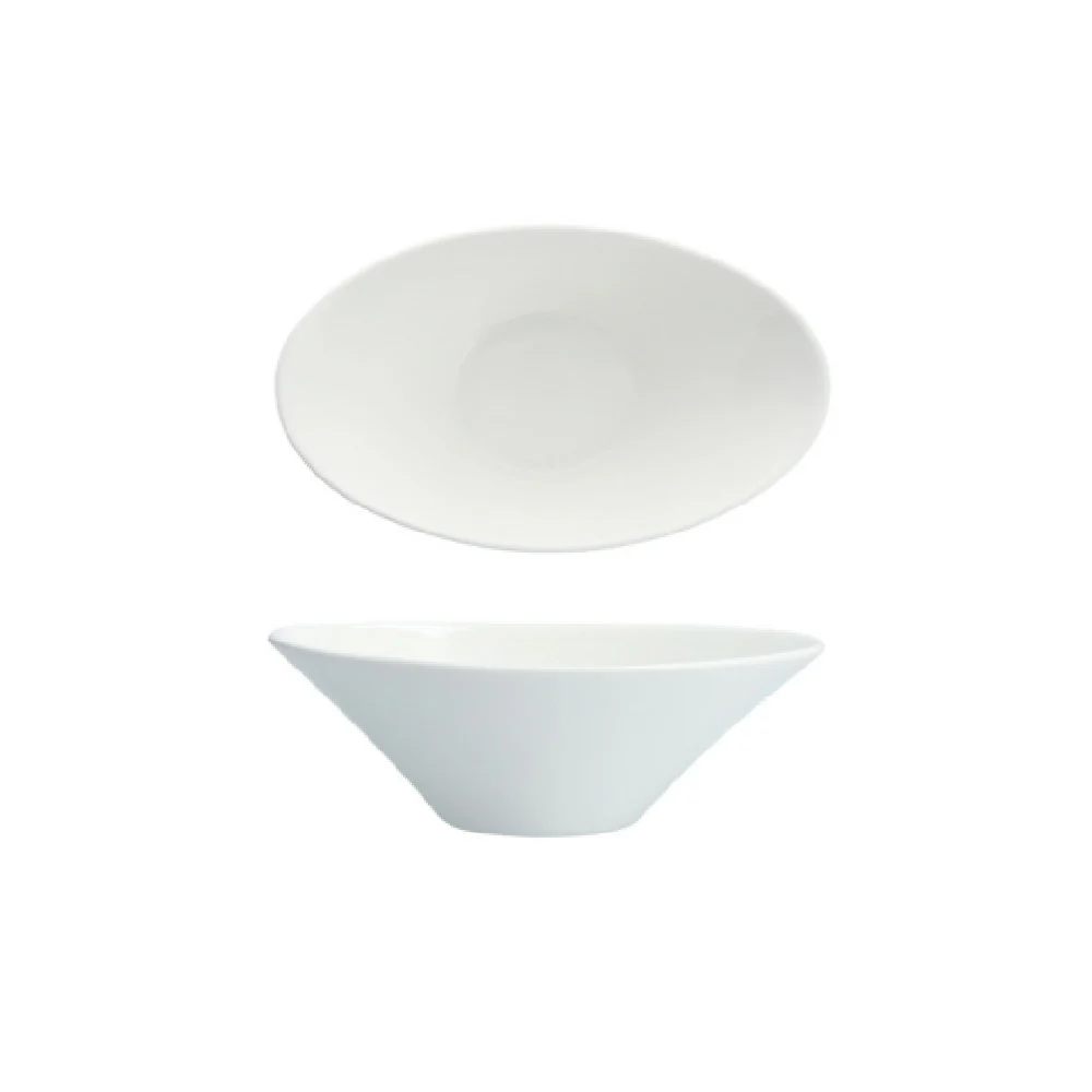 Fortessa ALU-00-081 8 Inch Oval Dipping Bowl 20oz Vitrified China White Fortessa ALU-00-081 8 Inch Oval Dipping Bowl 20oz Vitrified China White