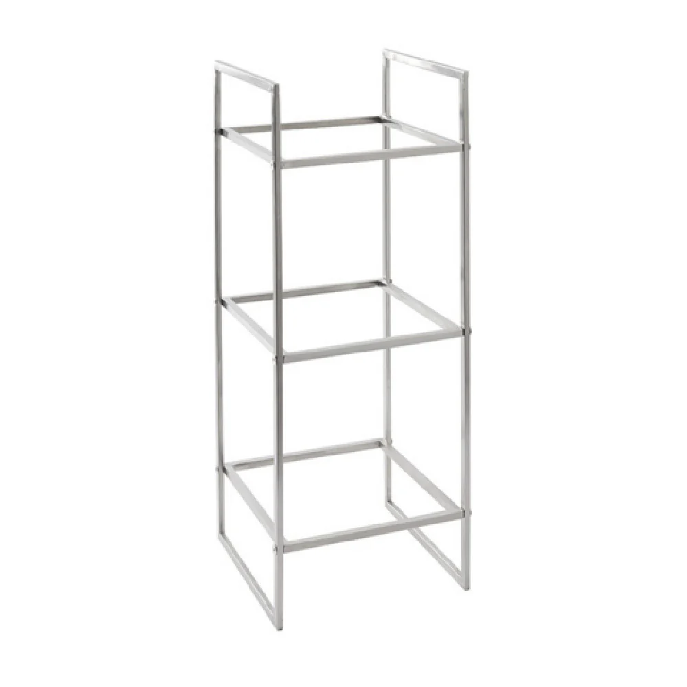 American Metalcraft SRT3 10 Inch Three-Tier Riser Stainless Steel Modular Display