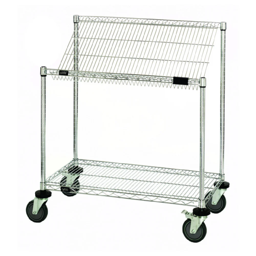 Quantum M2436SL34C 36 Inch Mobile Cart Chrome Finish with 2 Shelves Quantum M2436SL34C 36 Inch Mobile Cart Chrome Finish with 2 Shelves