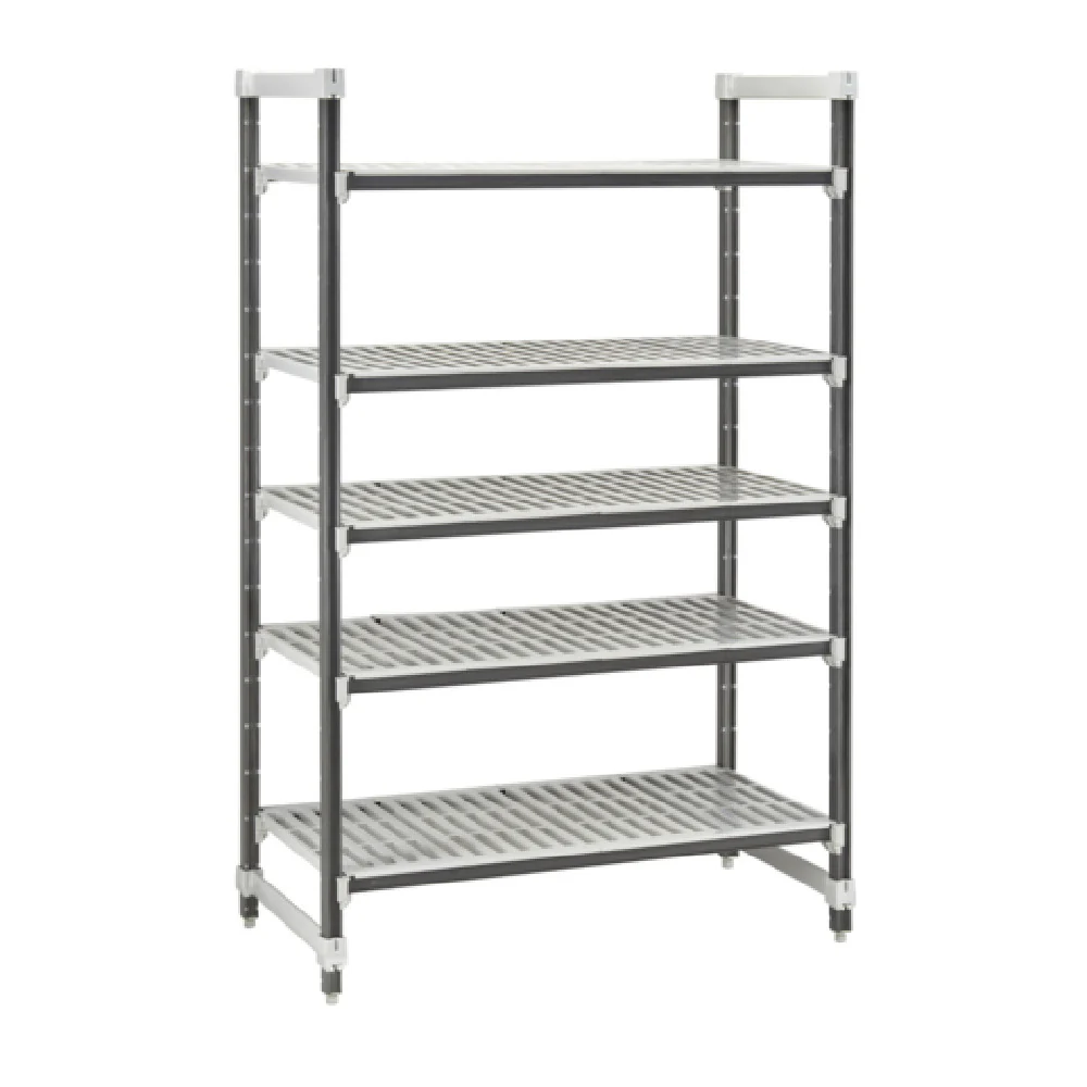 Cambro EXU246064V5480 24 Inch 5 Tier Stationary Unit All Plastic Gray with Antimicrobial Cambro EXU246064V5480 24 Inch 5 Tier Stationary Unit All Plastic Gray with Antimicrobial