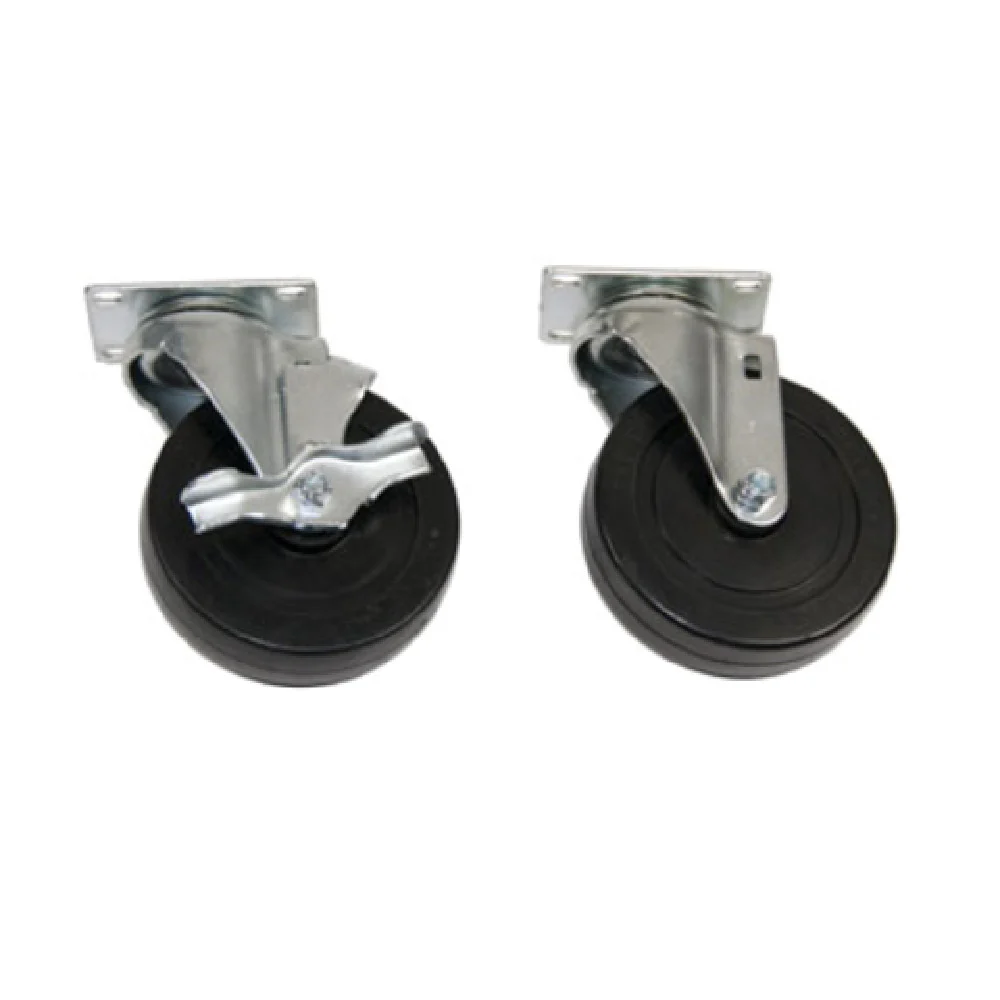 Klinger's Trading 4FLAT-BR Swivel Plate Caster Flat Top With Brake