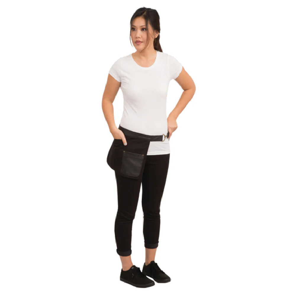 Chef Works AWKV056SGY0 15-1/2 Inch Adjustable Belt Waist Apron Steel Gray Cotton with Pockets