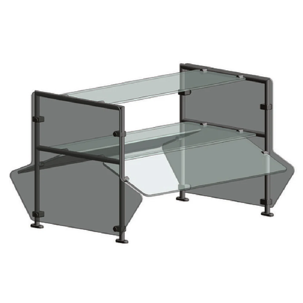 Randell RSW-DTDSNA-24 23-3/4 Inch Double-sided Double-tier Sneeze Guard Stainless Steel with Tempered Glass Randell RSW-DTDSNA-24 23-3/4 Inch Double-sided Double-tier Sneeze Guard Stainless Steel with Tempered Glass