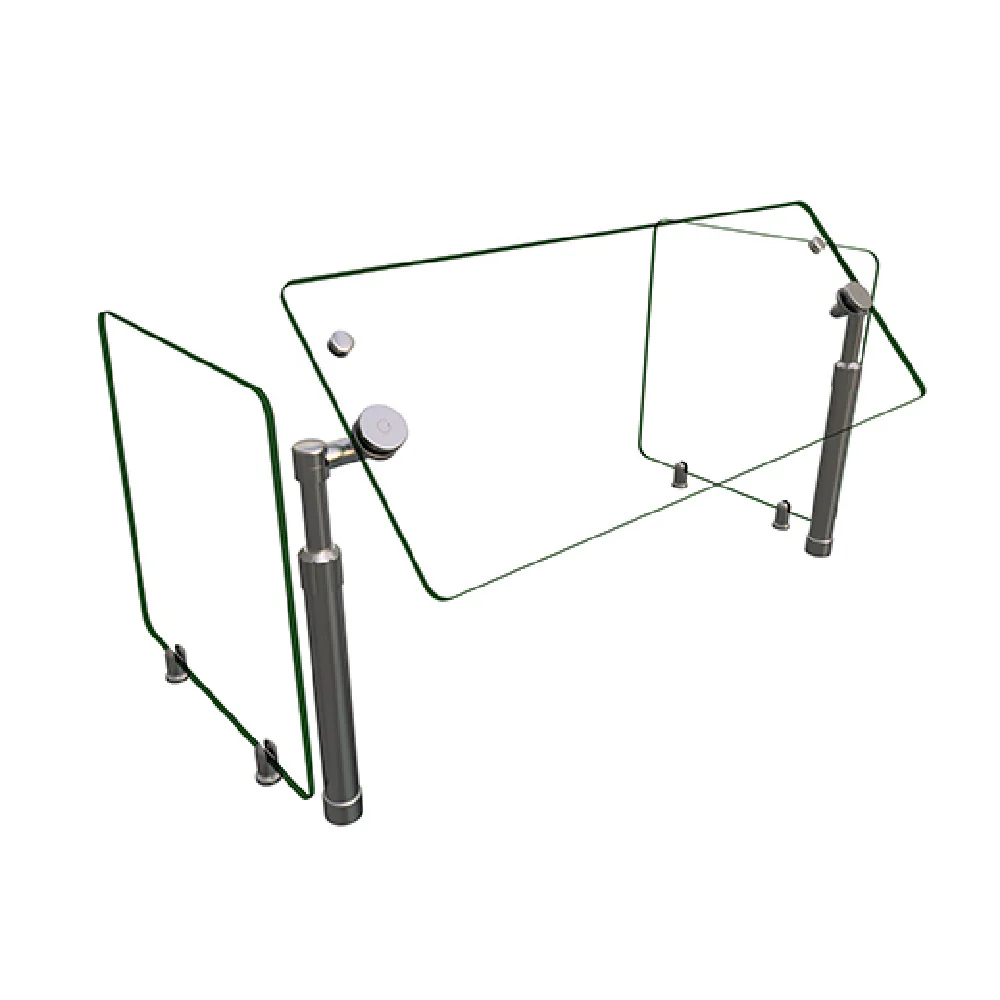 Hatco B950SWIVEL-36 36 Inch Adjustable Self-service Sneeze Guard Glass Stainless Steel