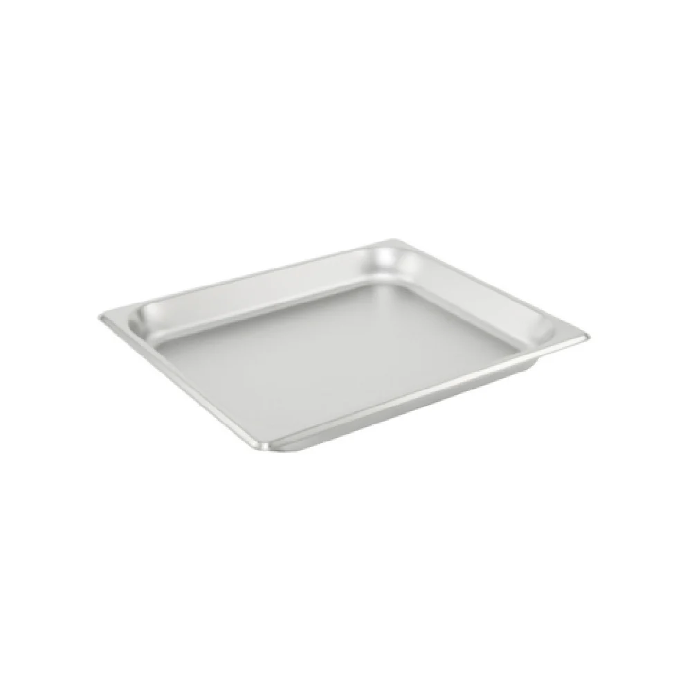 CAC China STPH-S25-1 1/2 Size 25 Gauge Stainless Steel Steam Pan with Stacking Lug