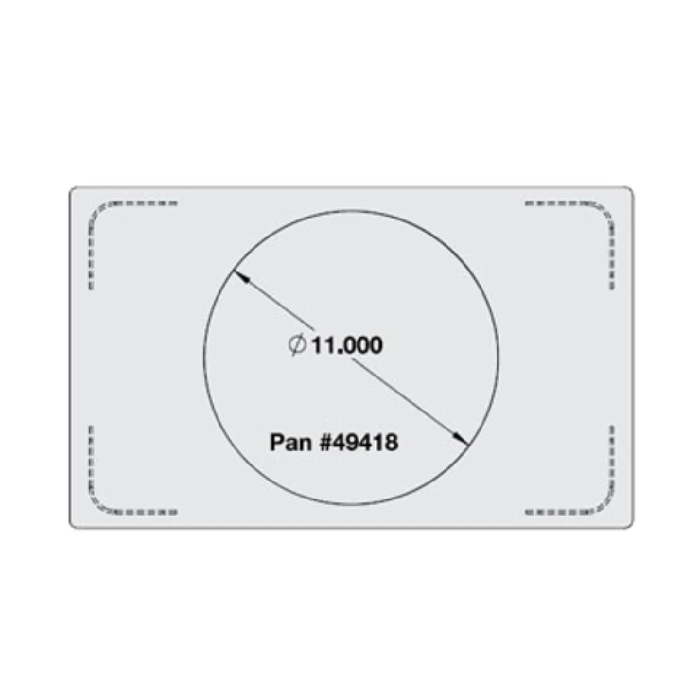 Vollrath 8242616 21 Inch Large Round Cutout Adapter Plate Stainless Steel with Satin Edge
