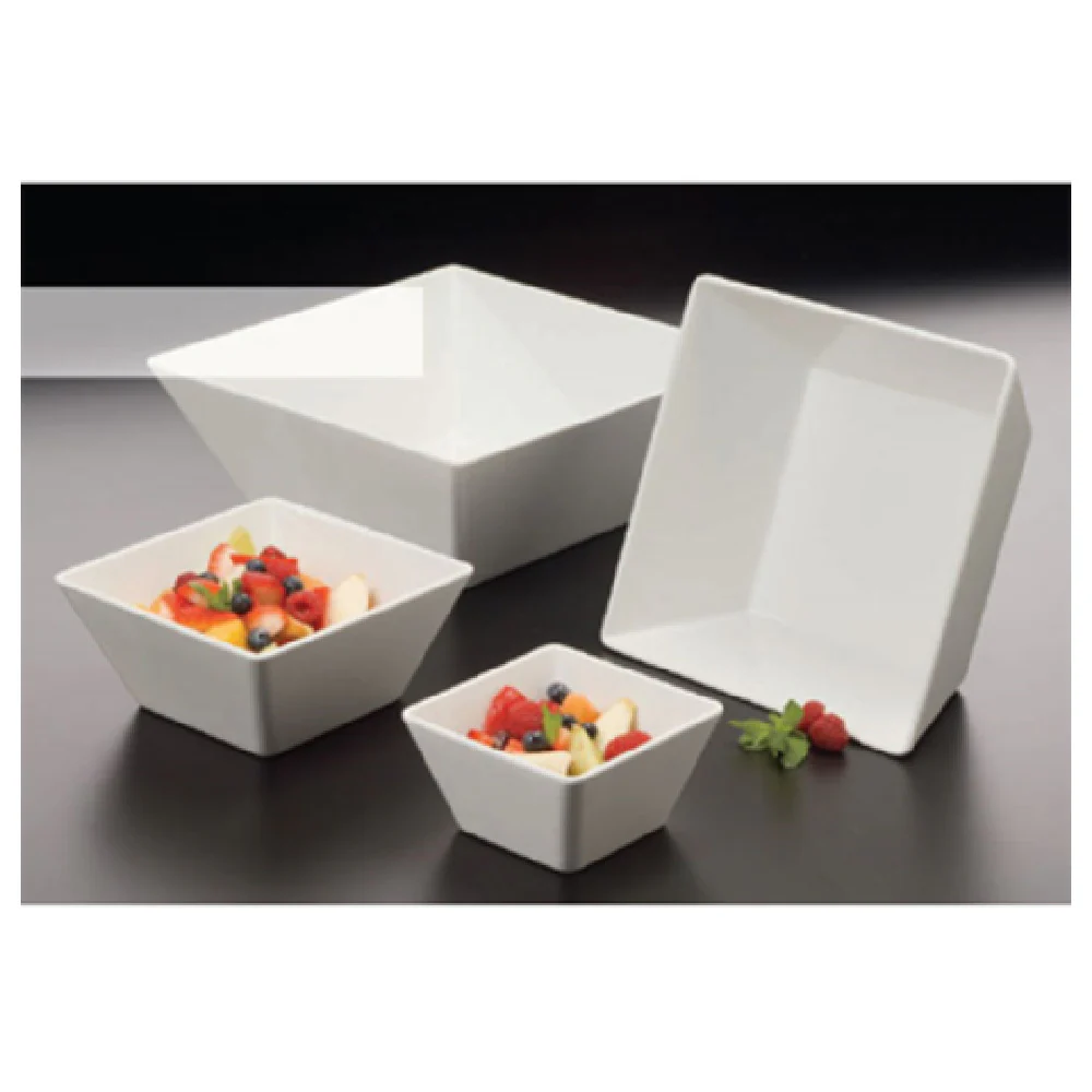 American Metalcraft MELSQ73 58 Oz Square Bowl White Melamine Dishwasher Safe