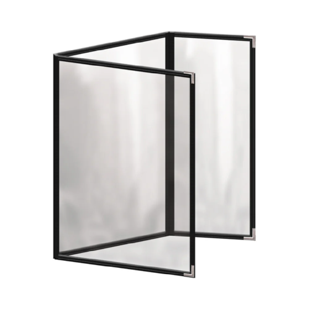 Risch TEDQ 8.5X11 Deluxe Clear Sewn Menu Cover 8-1/2 Inch x 11 Inch Triple