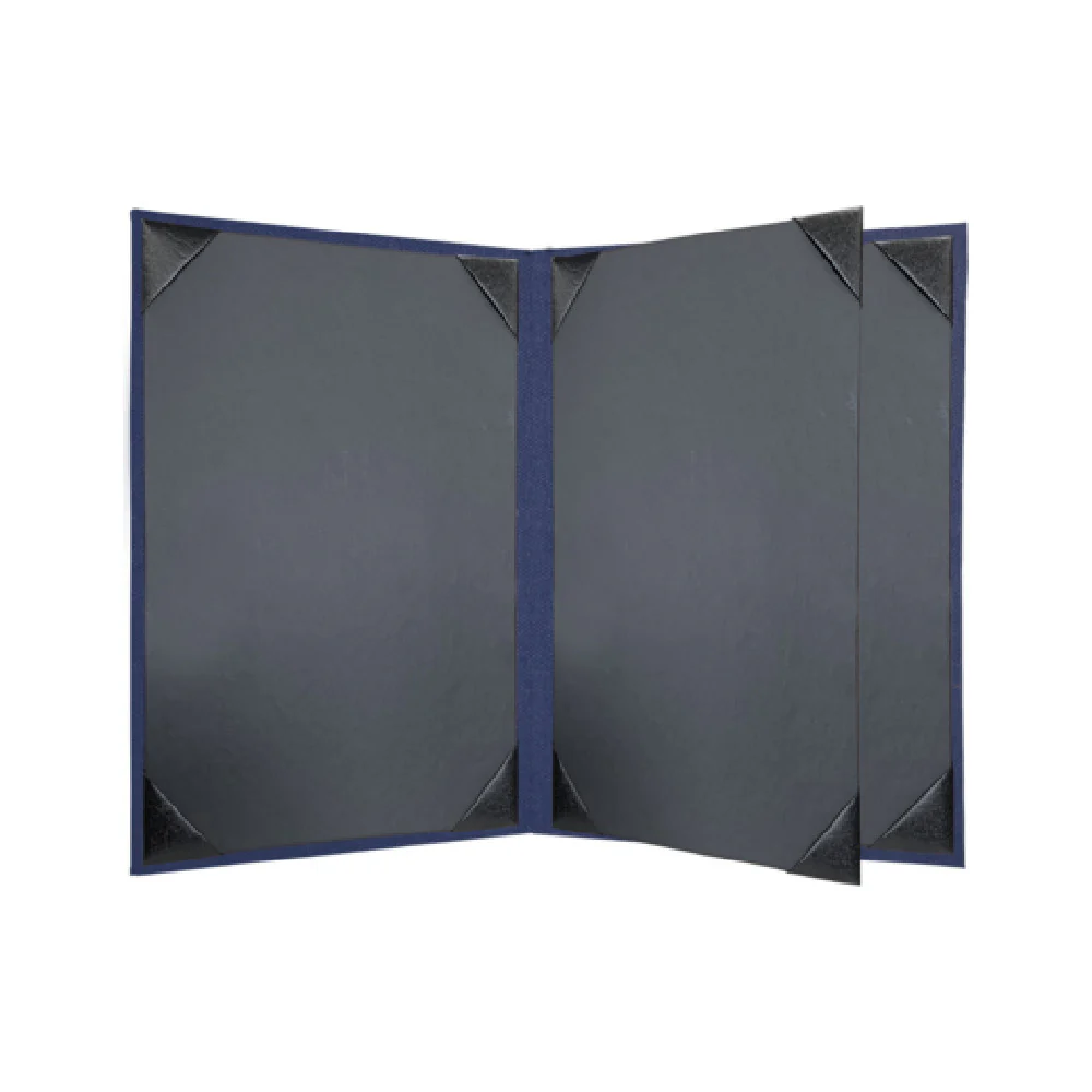 Risch LINEN-4V 5.5X8.5 5 1/2 Inch by 8 1/2 Inch Menu Cover with Black Vinyl Risch LINEN-4V 5.5X8.5 5 1/2 Inch by 8 1/2 Inch Menu Cover with Black Vinyl