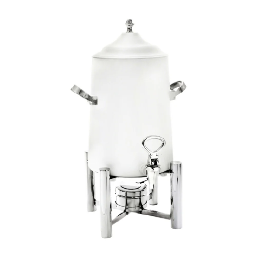 Steelite DW41WWTSS 1 1/2 Gallon Coffee Chafer Urn White and Stainless Steel Steelite DW41WWTSS 1 1/2 Gallon Coffee Chafer Urn White and Stainless Steel
