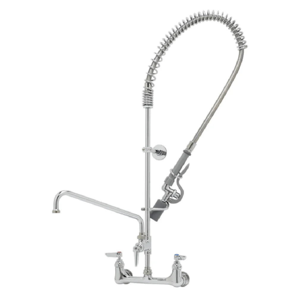 T&S Brass B-0133-ADF08-BC 8 Inch Pre-Rinse Unit Add On Faucet Stainless Steel