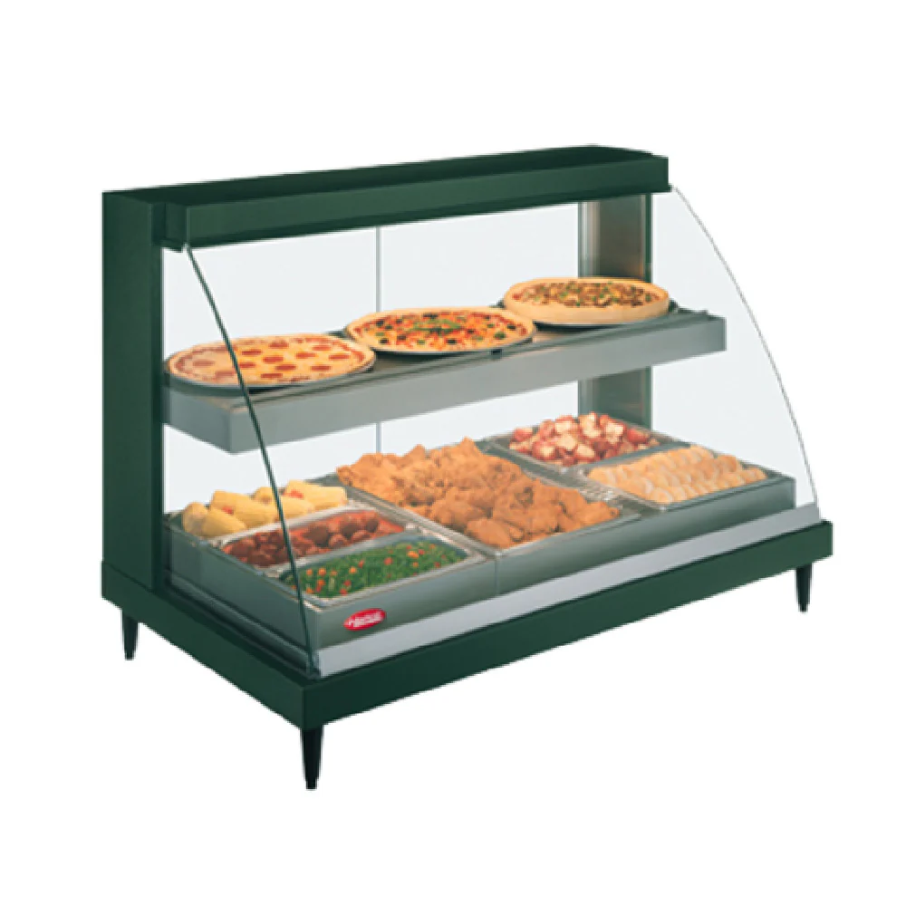 Hatco GRCDH-3PD 45 Inch Countertop Heated Display Case with Humidity Curved Glass