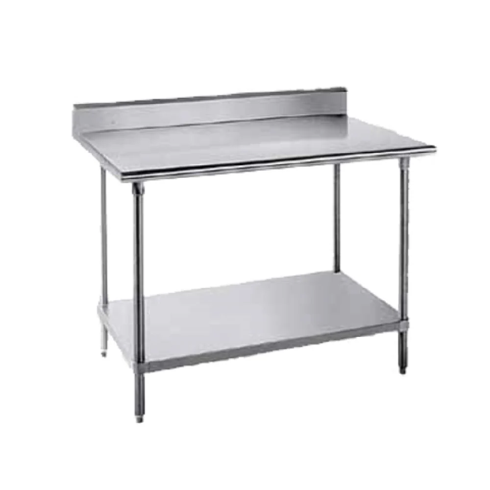 Advance Tabco KAG-305 60 Inch Work Table 16 Gauge Stainless Steel With Backsplash