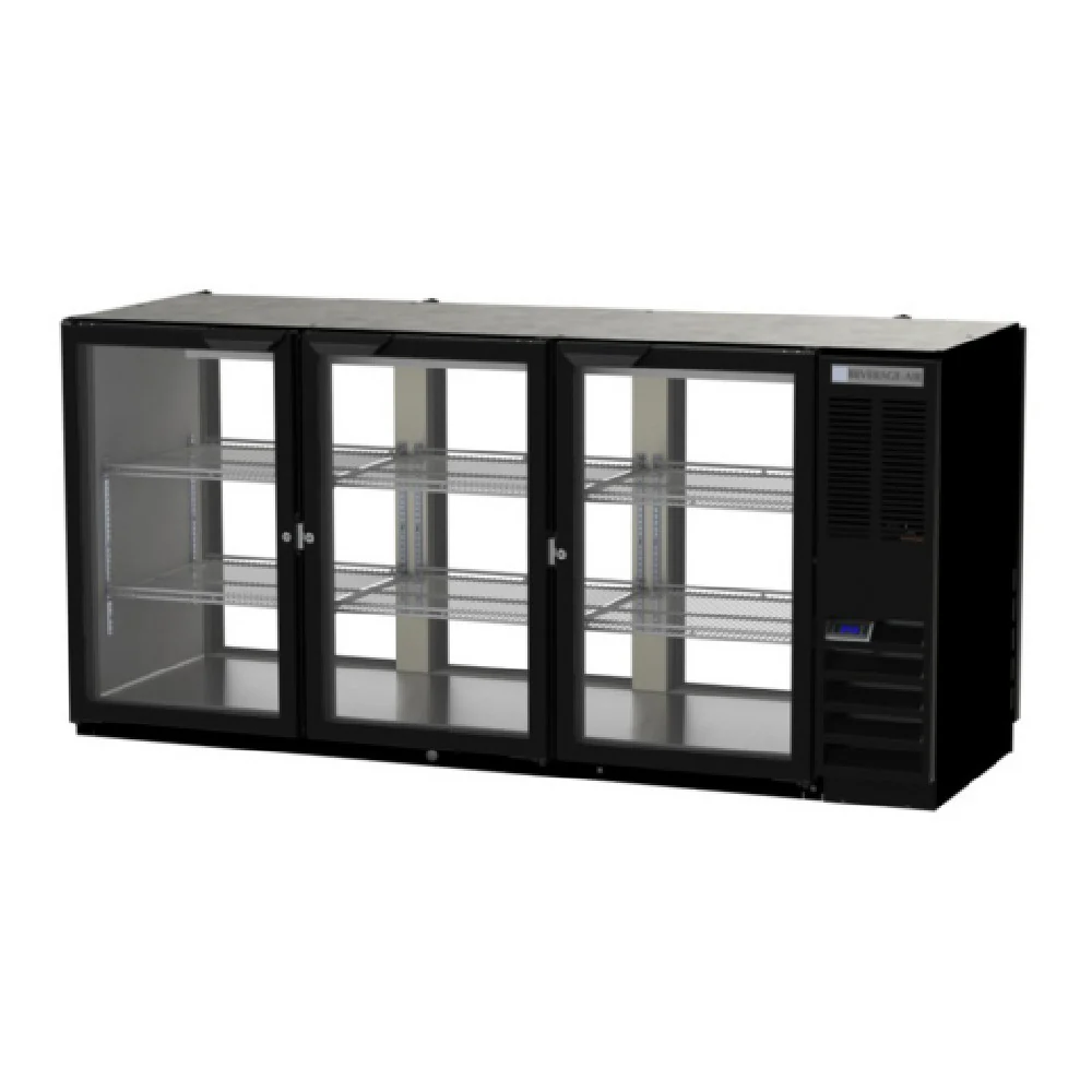 Beverage Air BB72HC-1-F-G-PT-B 72 Inch Refrigerated Back Bar Cabinet 22.1 cu ft