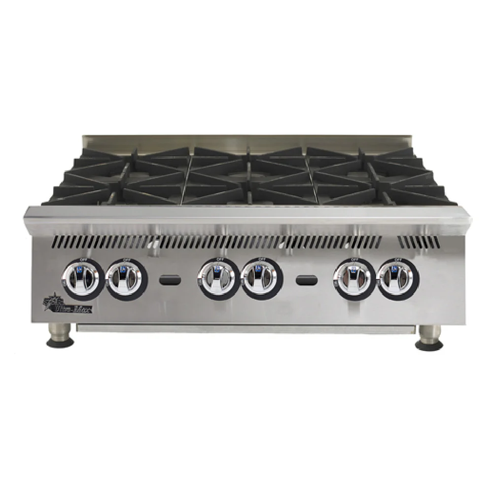 Star 806HA 36 Inch Gas Hotplate Countertop with 6 Burners 180000 BTU Star 806HA 36 Inch Gas Hotplate Countertop with 6 Burners 180000 BTU