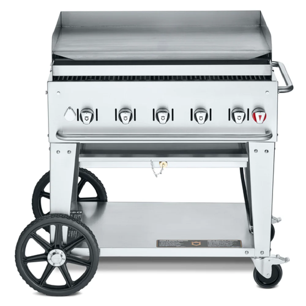 Crown Verity CV-MG-36LP 44 Inch Outdoor Portable Griddle Mobile Gas 5 Burners 79500 BTU