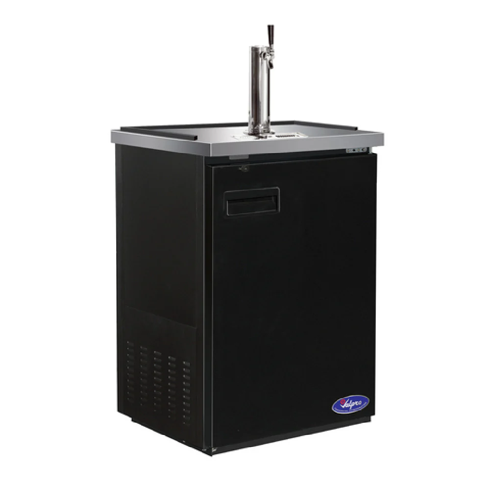 Valpro VPBD1 24 Inch Direct Draw Beer Dispenser 7.2 cu. ft. Capacity Black
