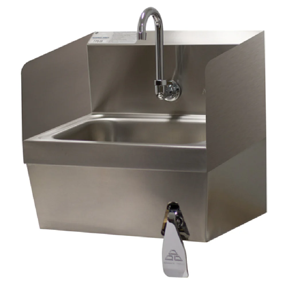 Advance Tabco 7-PS-59 14 Inch Hand Sink Wall Mounted Deep Drawn Stainless Steel with Faucet