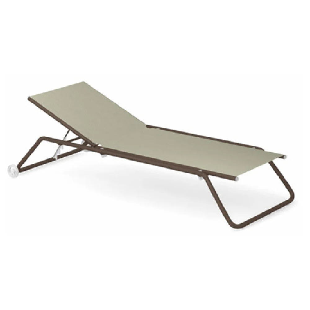 emuamericas llc 207 PK1 36 Inch Snooze Chaise Stackable Steel Textilene Outdoor Indoor