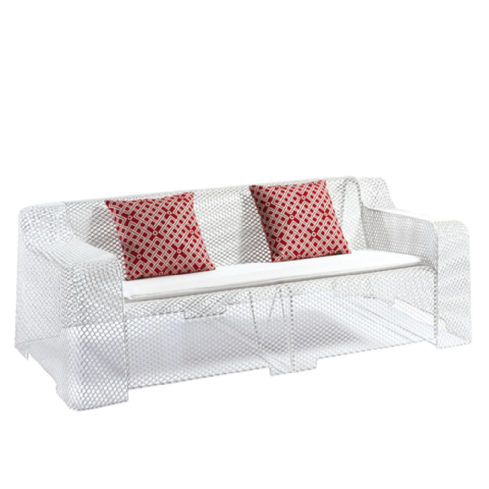 Emuamericas LLC E586 75 Inch Ivy Lounge Sofa Indoor Outdoor Steel Mesh