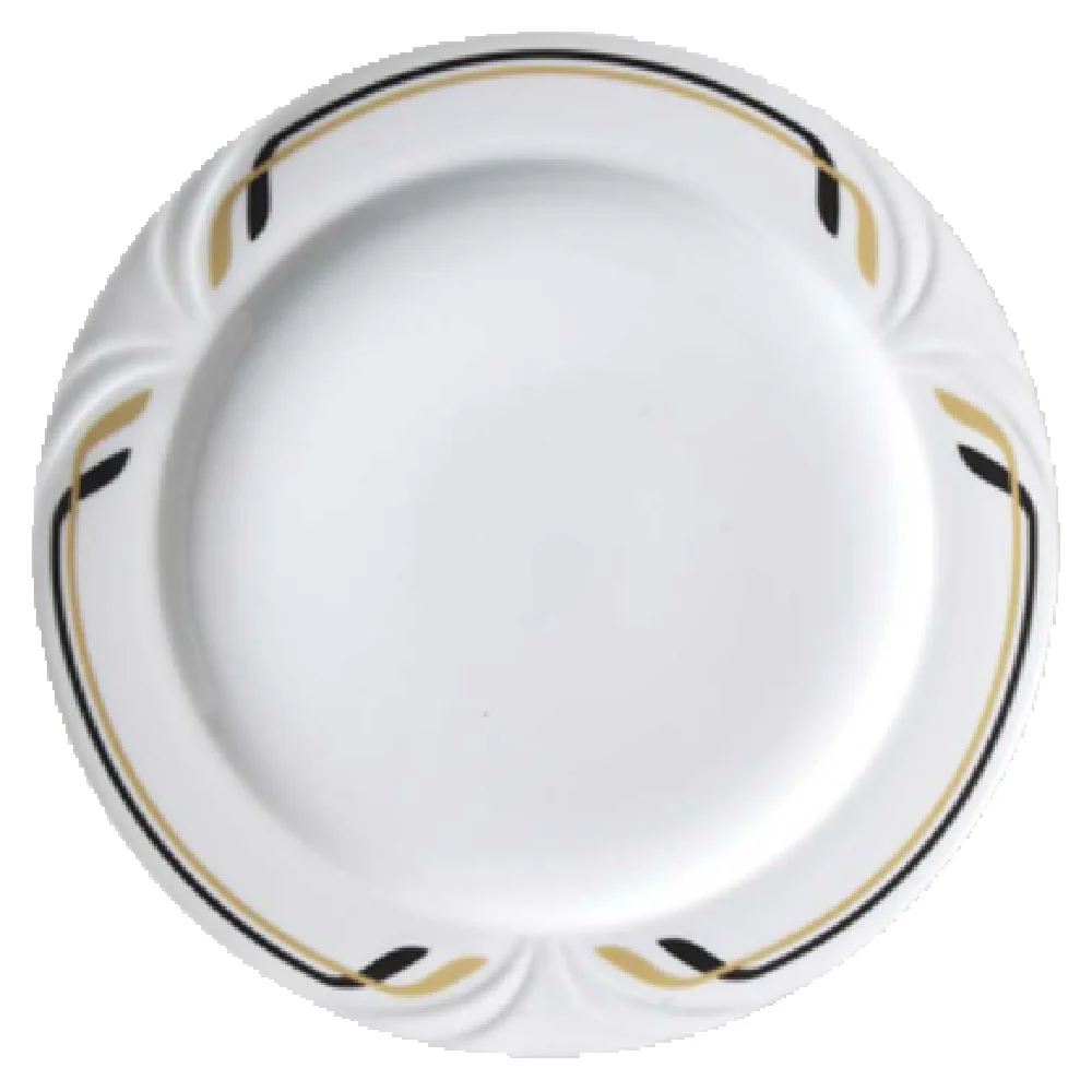Vertex China PA-8-SM 9-1/4 Inch Diameter Round Plate Porcelain Embossed Vertex China PA-8-SM 9-1/4 Inch Diameter Round Plate Porcelain Embossed