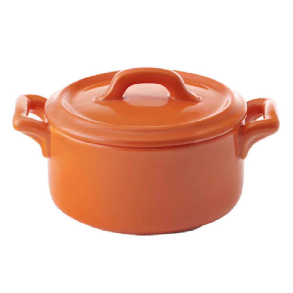 Bon Chef 1600002PORANGE 9-1/2 Oz Cocottes Baker Base Round Porcelain Orange Bon Chef 1600002PORANGE 9-1/2 Oz Cocottes Baker Base Round Porcelain Orange