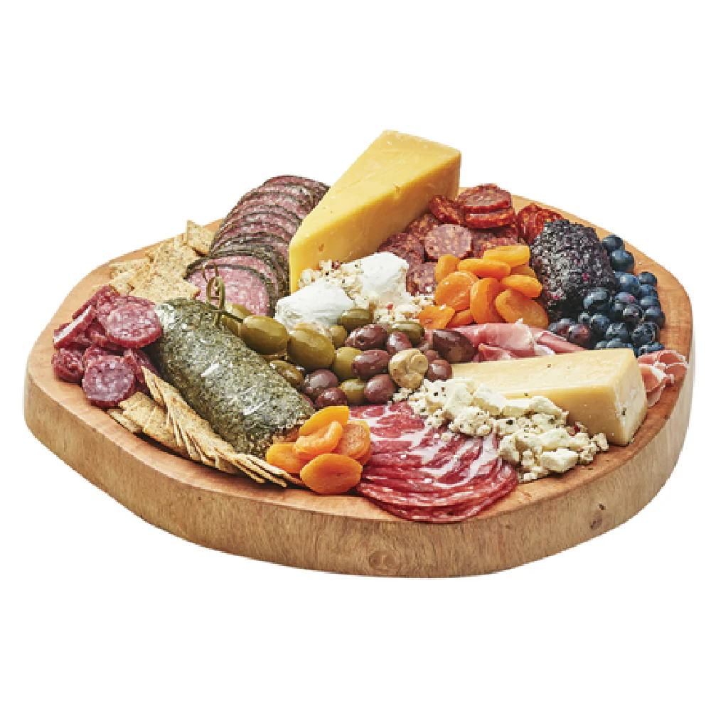 Cal Mil 3556-17 17 Inch Round Serving Tray Hand Wash Wood