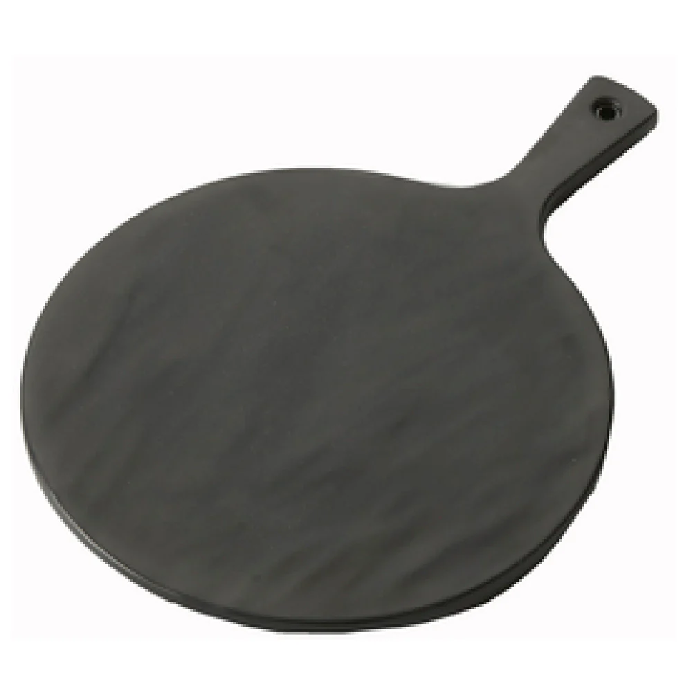American Metalcraft FSR9 9 Inch Round Serving Peel with Faux Slate Finish Melamine