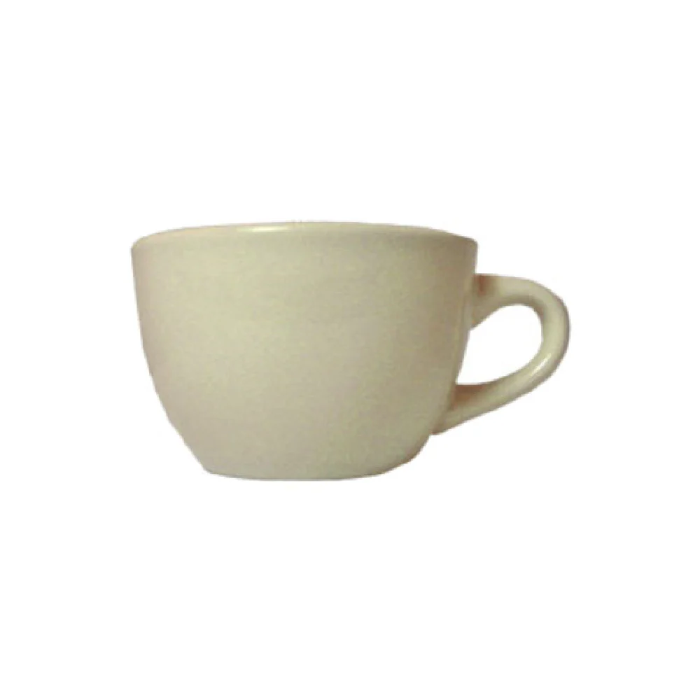 International Tableware VA-1 9 Oz Low Cup Round with Handle Ceramic American White