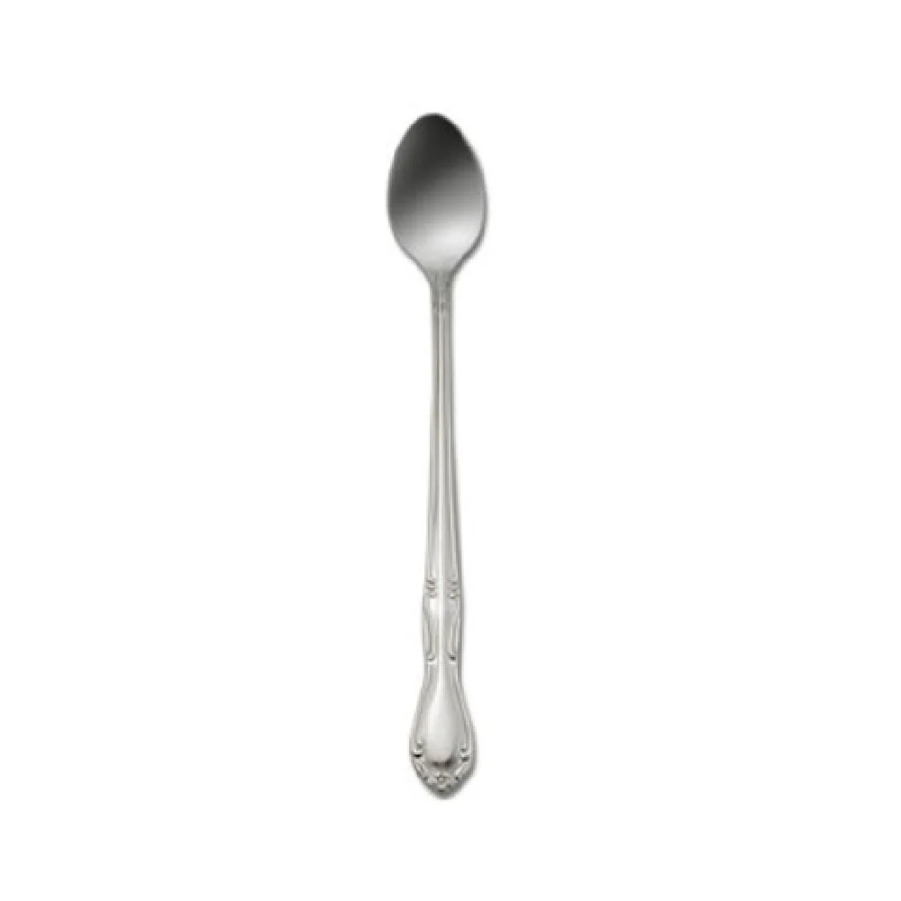 1880 Hospitality B072SITF 8 Inch Iced Tea Spoon Scrolled Border 18/0 Stainless Steel