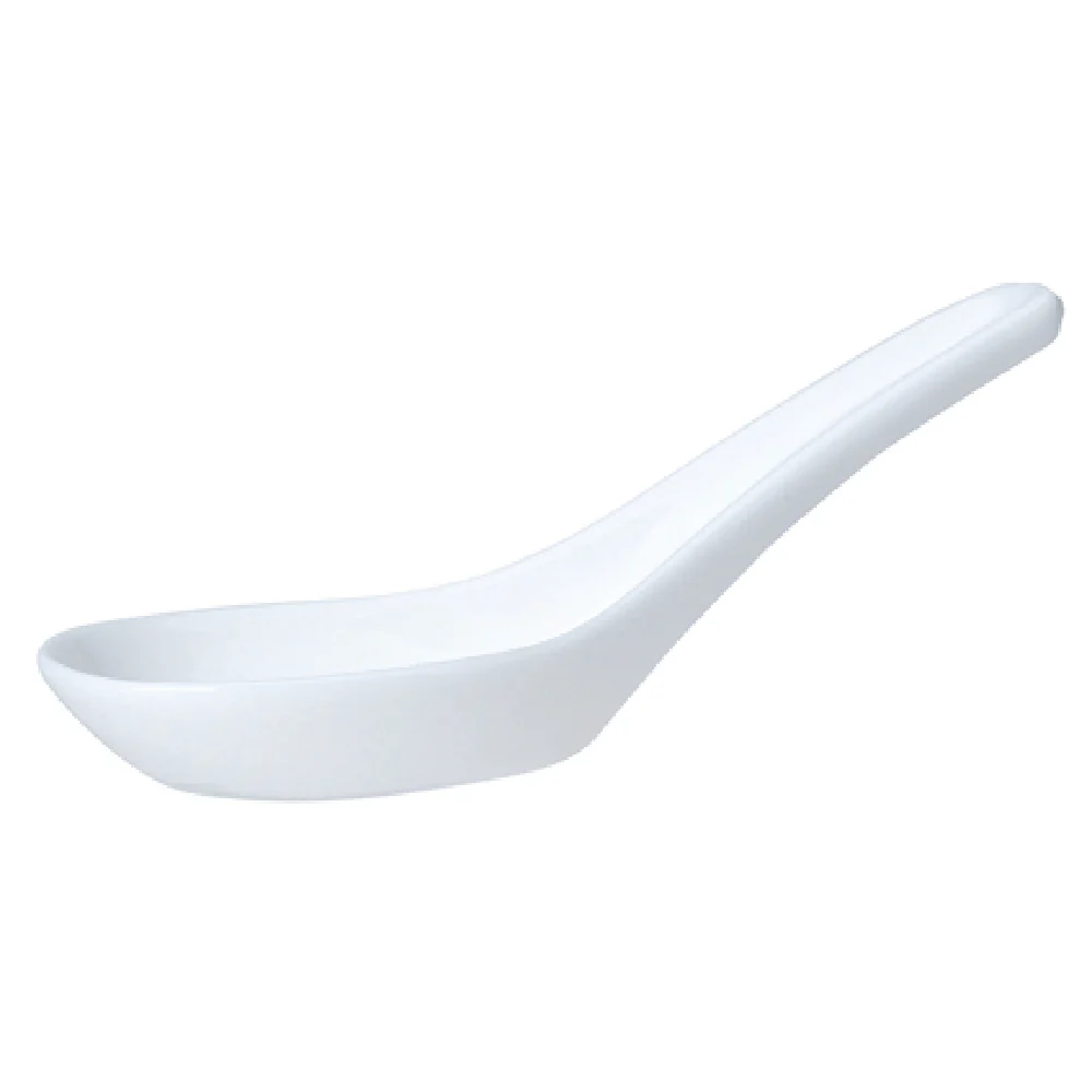Steelite 82000AND0428 5.375 Inch Wide Whiteware Oriental Chinese Spoon