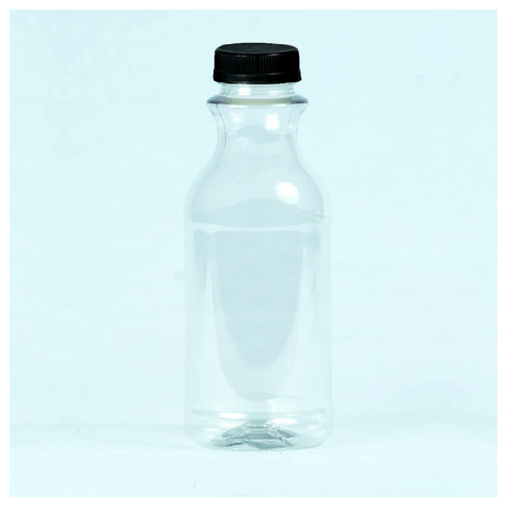 Buccaneer Container Corp 3079016020 16 Oz Bottles Clear PET with Black Lids