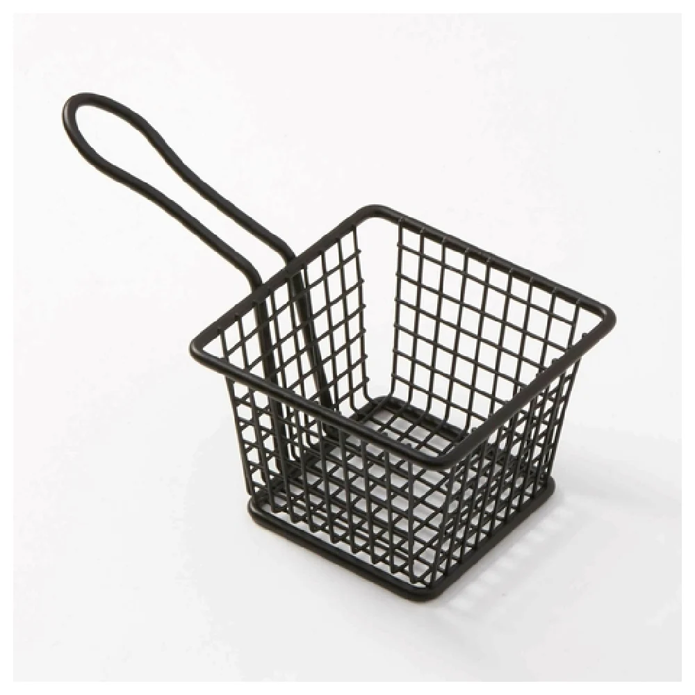 American Metalcraft FRYB443 4 Inch Mini Fry Basket Stainless Steel Black with Handle